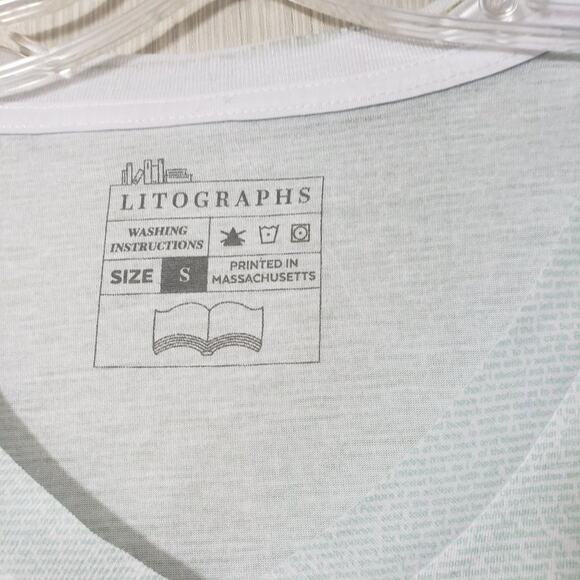 Litographs Sherlock Holmes v-neck short sleeve book print graphic shirt sz small - Picture 3 of 10